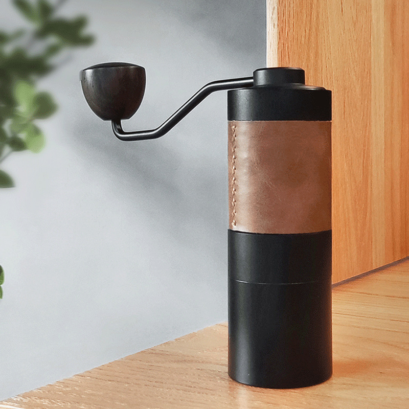 MEIMOKA Manual Coffee Grinder For Home Use With Wooden Handle Stainless Steel